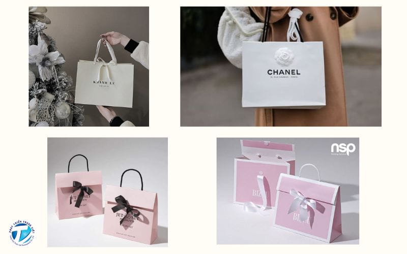 Mẫu túi xách giấy cao cấp cho shop thời trang và mỹ phẩm